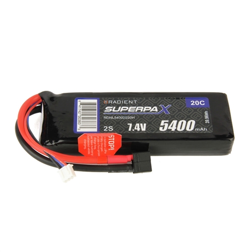 LiPo 2S 5400mAh 7.4V 20C Deans (HCT)