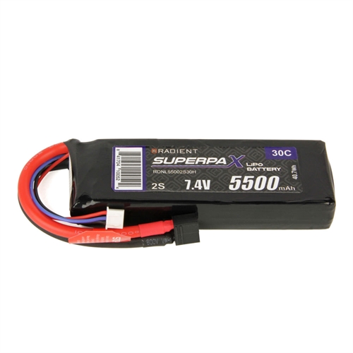 LiPo 2S 5500mAh 7.4V 30C Deans (HCT)