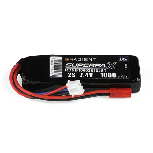 LiPo 2S 1000mAh 74V 30C JST
