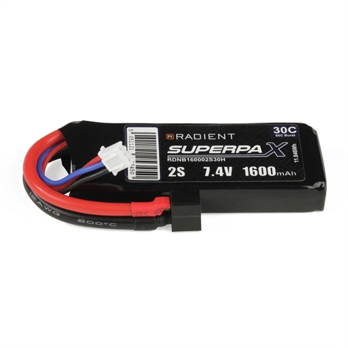 LiPo 2S 1600mAh 74V 30C Deans HCT