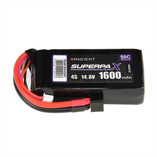 LiPo 4S 1600mAh 148V 50C Deans HCT