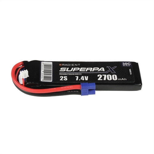 LiPo 2S 2700mAh 74V 30C EC3