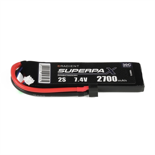 LiPo 2S 2700mAh 74V 30C Deans HCT