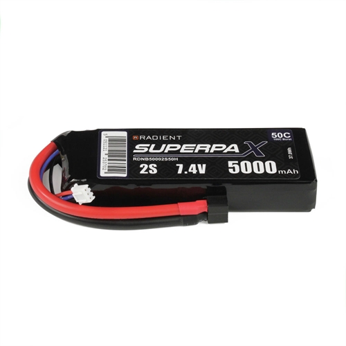 LiPo 2S 5000mAh 74V 50C Deans HCT