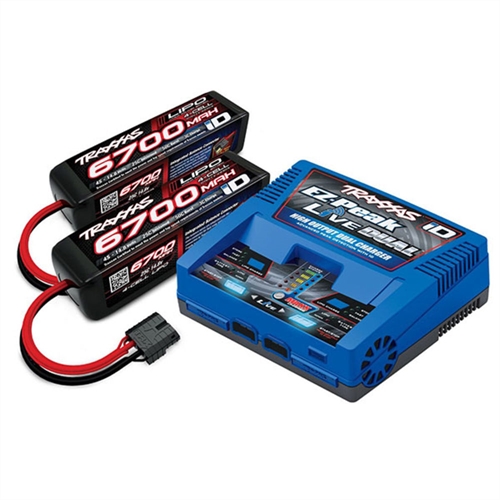 iD Completer Pack with 1x EZ-Peak Live Dual Charger amp 2x LiPo 4S 6700mAh Battery