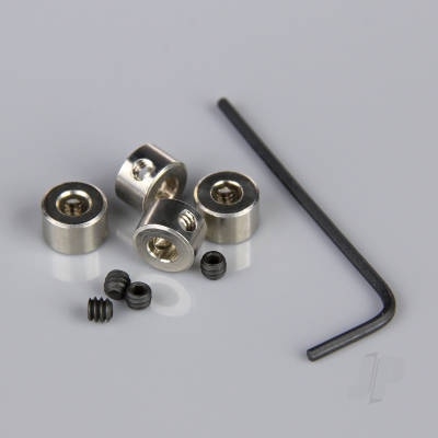 3/16in Plated Brass Dura-Collars (4.7mm) (12 pcs per package)