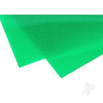 6x12in (15x30cm) Transparent Coloured Sheet .010in Thick GREEN (2 Sheet per pack)
