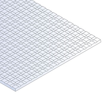 12x24in (30x60cm) Sidewalk Sheet .040in (1.0mm) Thick 1/2x1/2in Spacing (1 Sheet per pack)