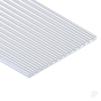 12x24in (30x60cm) Board & Batten Sheet .040in (1.0mm) Thick .125in Spacing (1 Sheet per pack)