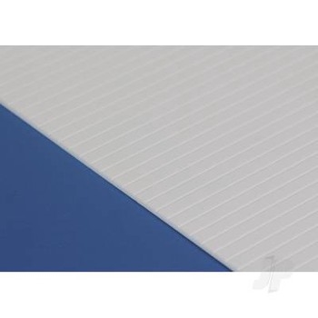 6x12in (15x30cm) V-Groove Siding Sheet .020in (0.50mm) Thick .030in Spacing (1 sheet per pack)