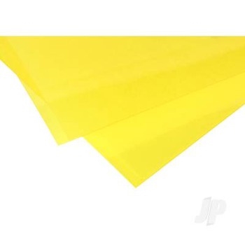 6x12in (15x30cm) Transparent Coloured Sheet .010in Thick YELLOW (2 Sheet per pack)