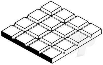 6x12in (15x30cm) Square Tile Sheet .040in (1.0mm) Thick 1/12x1/12in Spacing (1 Sheet per pack)