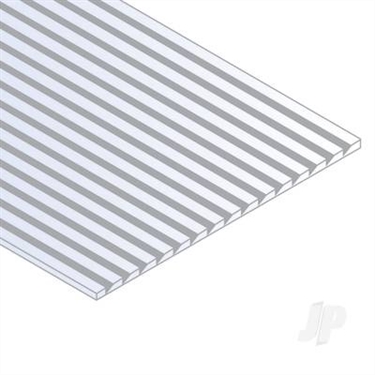 6x12in (15x30cm) Novelty Siding Sheet .040in (1.0mm) Thick .060in Spacing (1 Sheet per pack)