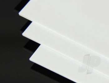 12x24in (30x60cm) White Sheet .080in Thick (3 Sheetper pack)