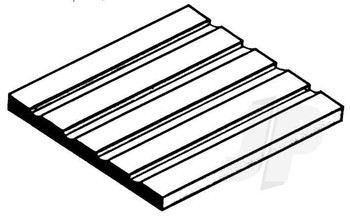 6x12in (15x30cm) Novelty Siding Sheet .040in (1.0mm) Thick .083in Spacing (1 Sheet per pack)
