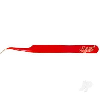 Slant Point Fine Point Tweezers, Red (Carded)