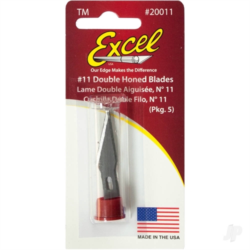 11 Double Honed Blade Shank 025 058 cm 5pcs Carded