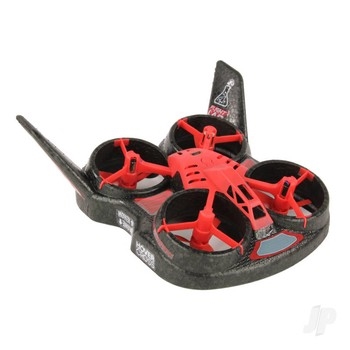 HoverCross 2-in-1 Ready-to-Fly Quadcopter and Hovercraft, Red