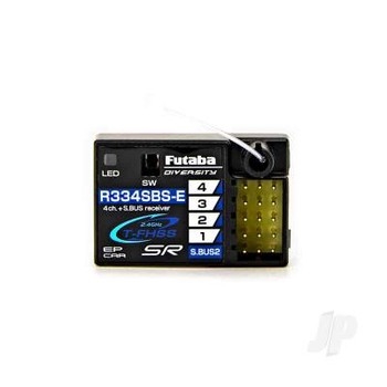 R334SBS-E 4-channel Surface Receiver with S.Bus for Telemetry T-FHSS SR/T-FHSS (Short Aerial)