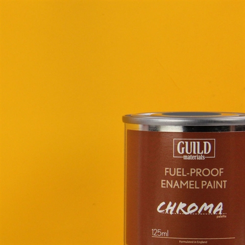 Chroma Enamel Fuelproof Paint Matt Cub Yellow 125ml Tin