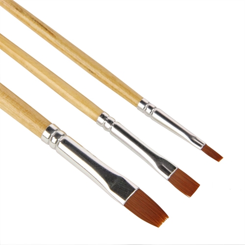 Flat Brush Set 3 pcs