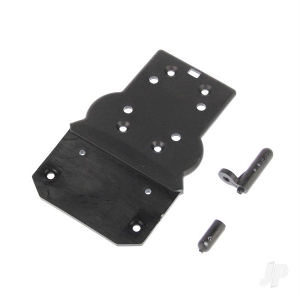 681-P004 Front Bottom Plate + Buggy Body Posts (Hailstorm, Blaster, Gallop)