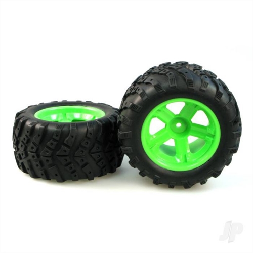 WHEEL COMPLETE GREEN PAIR