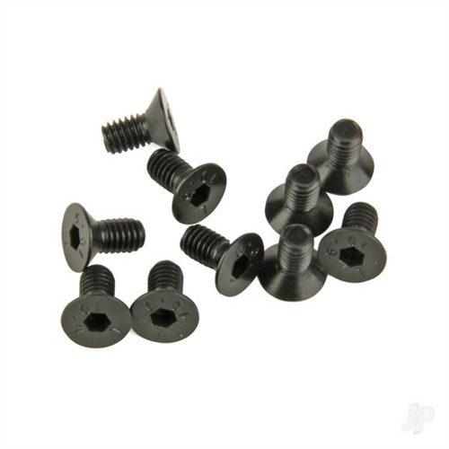 M4 Countersunk Screws Black (4x8mm) Allen Head 10pcs
