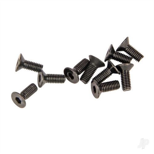M3 Countersunk Screws Black 3x8mm Allen Head 10pcs