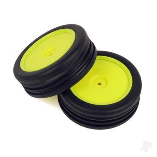 1:10 82mm Yellow Wheels/Tyres (12mm Hex) Pair