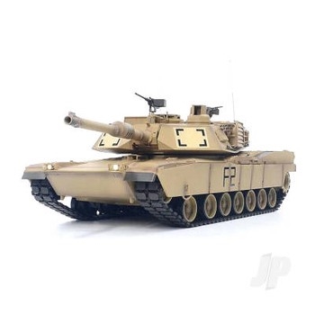 116 US M1A2 Abrams with Infrared Battle System 24GHz + Shooter + Smoke + Sound + Metal Gearbox