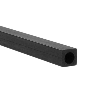1m 6mm Carbon Fibre Square-Round Tube, 4.1mm Centre Hole