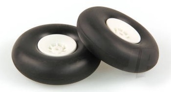 3.1/2in - (87mm) White Wheels (2pcs)