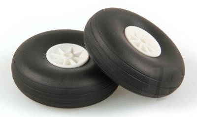 2.3/4in - (69mm) White Wheels (2pcs)