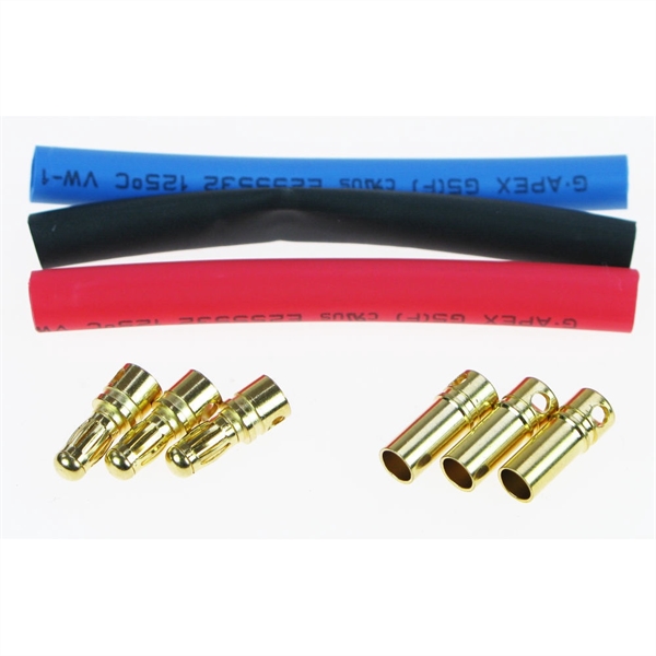Gold 3.5mm Connectors (3 Pairs)