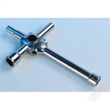 4 Way Wrench 1/10 Car/Heli 5.5/7/8/10