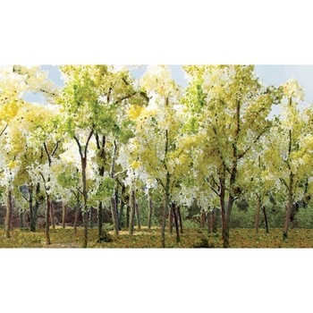 Woods Edge Trees, Beige Green, HO-Scale, (9 per pack)