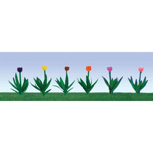 Tulips, 1/2in, HO-Scale, (36 per pack)