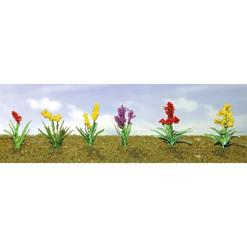 95560 Assorted Flower Plants 2, O-Scale, (10 per pack)