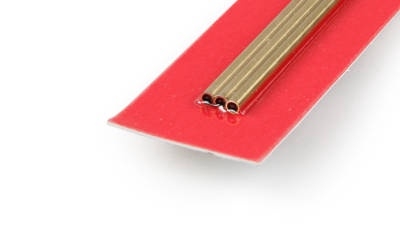 2.5x300mm Round Brass Tube, .225mm Wall (3pcs)