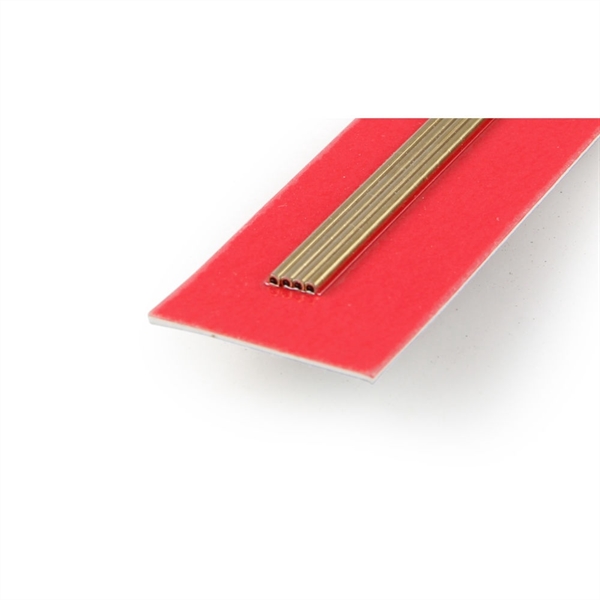 1.5x300mm Round Brass Tube, .225mm Wall (4pcs)