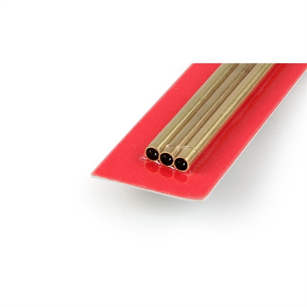 4x300mm Round Brass Tube, .225mm Wall (3pcs)