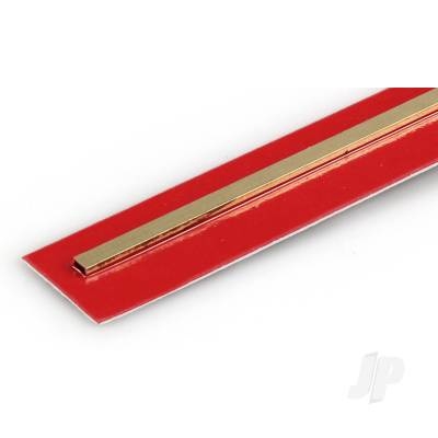 3/32x3/16x12in Rectangle Brass Tube, .014 Wall