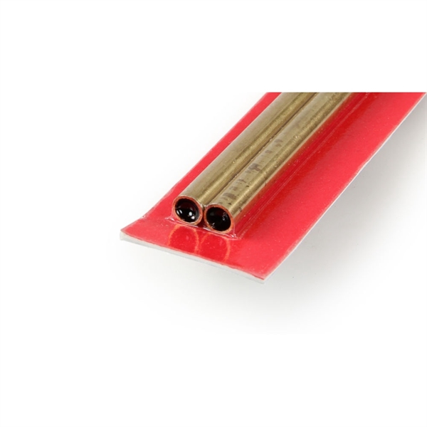 6x300mm Round Brass Tube, .45mm Wall (2pcs)