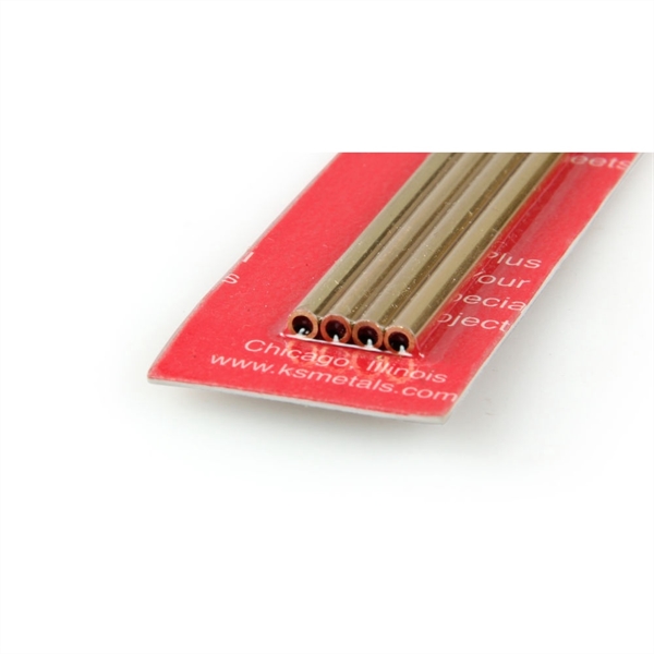 4mmx1m Round Brass Tube, .225in Wall