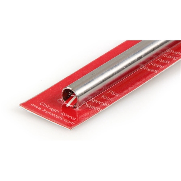 3/8x12in Round Stainless Steel Tube, .028in Wall