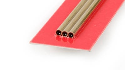 3x300mm Round Brass Tube, .225mm Wall (3pcs)
