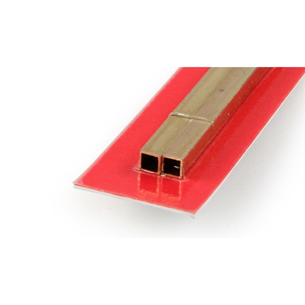 5x300mm Square Brass Tube .45mm Wall
