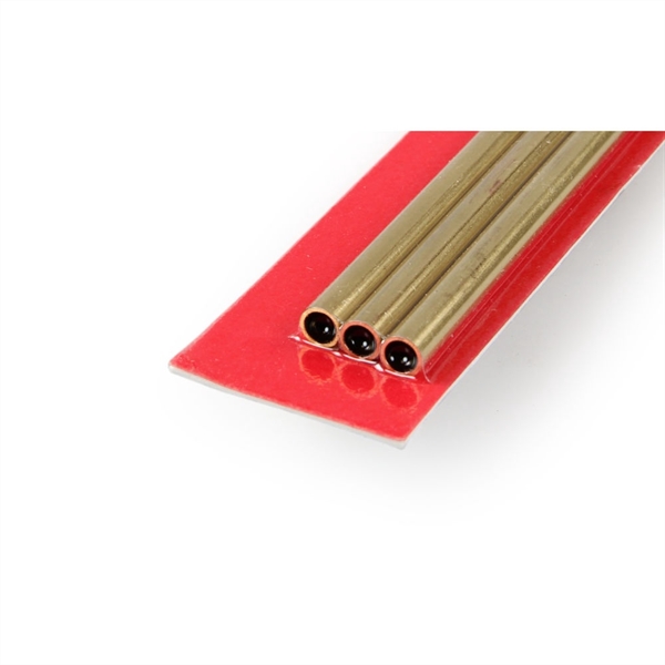 5x300mm Round Brass Tube, .45mm Wall (3pcs)