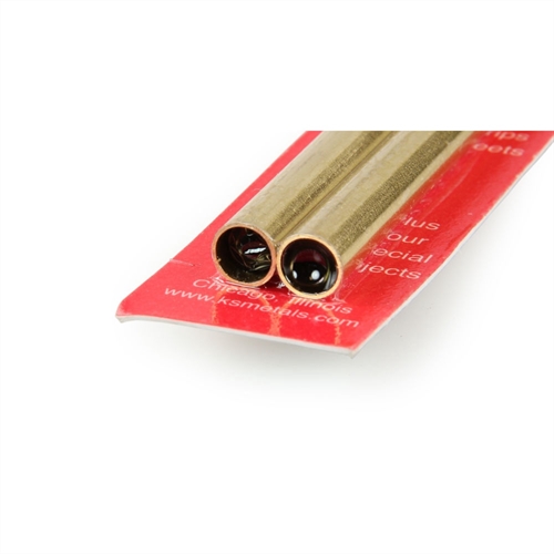 8x300mm Round Brass Tube 45mm Wall 2pcs